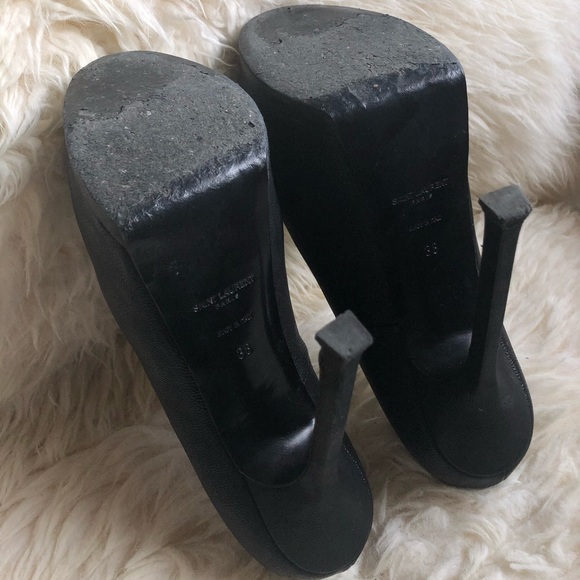 YSL Tribtoo Black Caviar Leather Pumps in size 38 - Picture 8 of 9